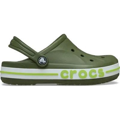 Saboti Crocs Bayaband Clog Kids Verde - Army Green/Lime Punch