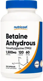 Betaine Anhydrous, 120 capsule, Nutricost