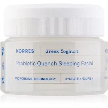 Korres Greek Yoghurt Probiotic Quench Sleeping Facial crema de noapte hranitoare cu probiotice