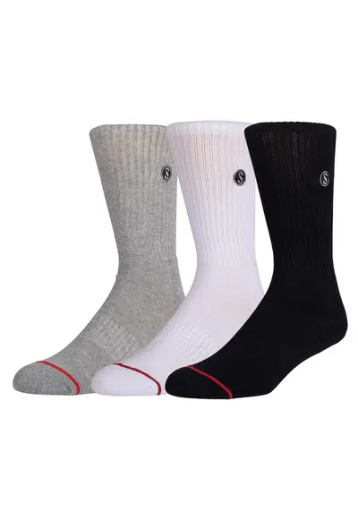 Set de sosete lungi cu model uni - 3 perechi