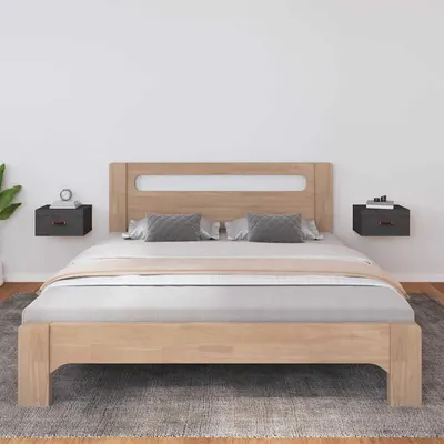 vidaXL Noptiere de perete, 2 buc., gri, 40x29,5x22 cm