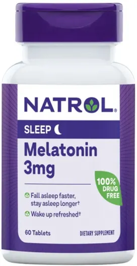 Melatonin, 3 mg, 60 tablete, Natrol
