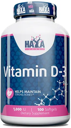 Vitamin D3, 1000 IU, 100 capsule, Haya Labs