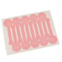 Stickere lungi cu bulină hand made - roz (set 100 buc) - Default Title