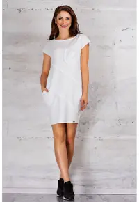 Rochie dama Bumbac - M058 - Alb -