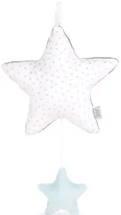 Jucărie muzicală de pluș Tedsy - Stea, 28 cm, albastră
