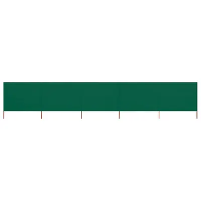 Gossi paravan anti-vant cu 5 panouri, verde, 600 x 120 cm, textil