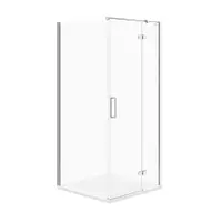Cabina de dus patrata 90x90 cm Cersanit Jota, crom cu usa batanta dreapta