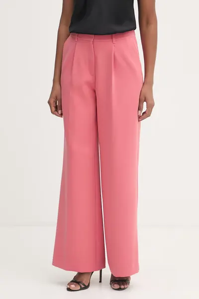 BOSS Orange pantaloni wide leg femei C_Tiwi2