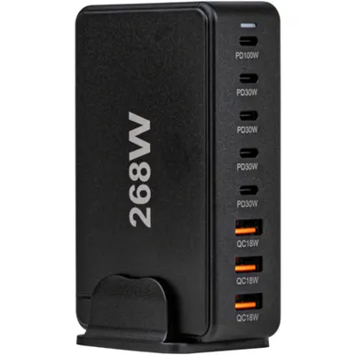 Statie de incarcare USB 3 USB A, 5 USB-C, 268W