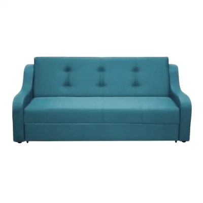 Canapea extensibila VALY II, 3 locuri, cu lada depozitare, turcoaz, 215x90x95 cm