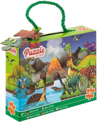 Puzzle pentru copii Grafix din 45 de piese - Dinozauri