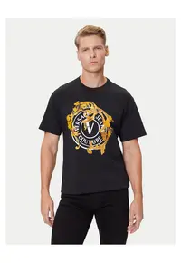 Tricou barbati negru/galben/alb - bumbac