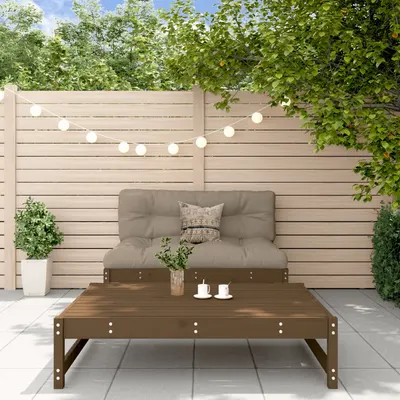 Gossi set mobilier gradina cu perne, 2 piese, maro miere lemn masiv