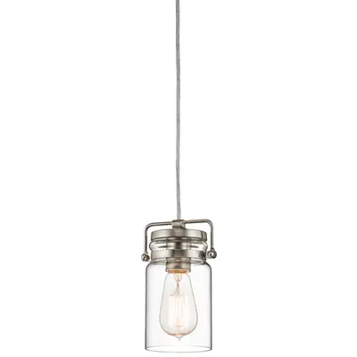 Lampa suspendata Brinley 1 Light Mini Pendant – Brushed Nickel