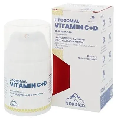 Liposomal Vitamin C+D Spray oral-gel, mango, 50 ml, Nordaid