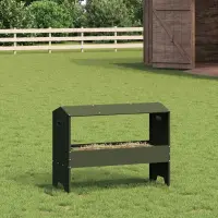 vidaXL Jgheab pentru hrănirea animalelor Verde măsliniu 15 kg