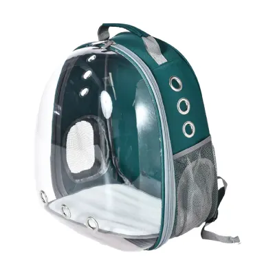 Rucsac Transport 4DOG DELUXE Transparent Verde