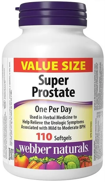 Super Prostate, 110 capsule gelatinoase moi, Webber Naturals