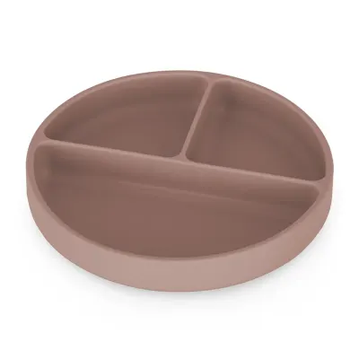 Petite&Mars Take&Match 6m+ farfurie compartimentată rotund Velvet Latte 1 buc