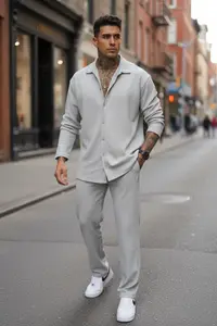 Trening barbati slim fit Pantaloni + Hanorac 13422 I15-4.1