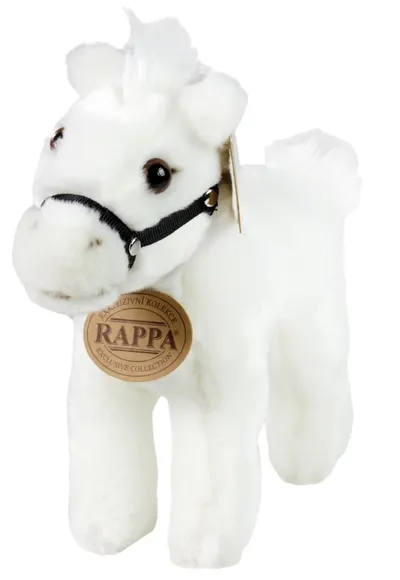 Jucărie de pluș Rappa Eco Friends - Cal alb în picioare, 20 cm