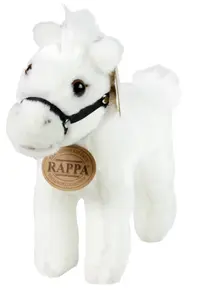 Jucărie de pluș Rappa Eco Friends - Cal alb în picioare, 20 cm