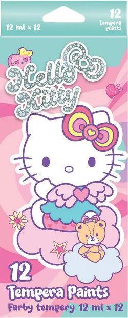 Vopsele tempera Cool Pack Hello Kitty - pastel, 12 ml x 12