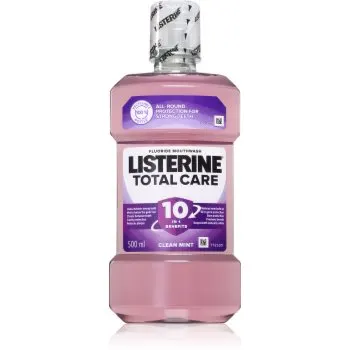 Listerine Total Care Clean Mint Apa de gura pentru protectia completa a dintilor 10 în 1