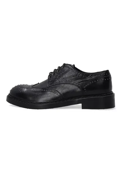 Pantofi din piele cu nituri decorative