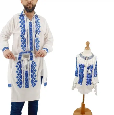 Set Familie Traditionala 144 Camasi traditionale cu broderie