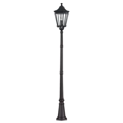 Stalp decorativ pentru exterior, iluminat gradini parcuri, Cotswold Lane 3 Light Large Post – Black
