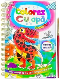 Colorez cu apă - Dinozauri - Paperback