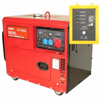 Generator insonorizat SENCI SCD7500Q-3 ATS putere max 4,8 KW/400V, Diesel ATS inclus