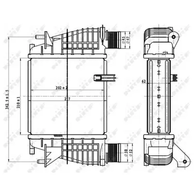 Intercooler, compresor NRF 30866
