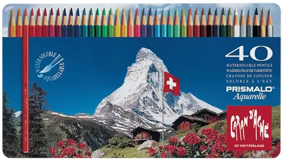 Creioane acuarele colorate Caran d'Ache Prismalo – 40 de culori