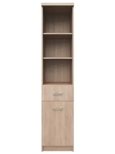 Biblioteca deschisa TOP MIX, 1 usa, 1 sertar, stejar sonoma, 40x33x183 cm