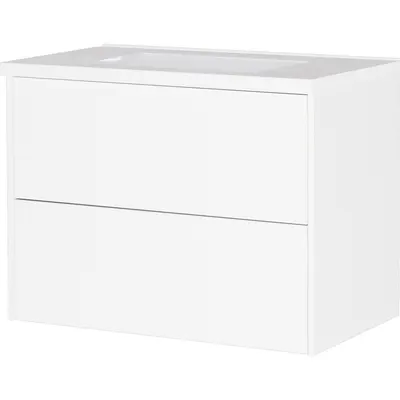 Dulap sub chiuvetă alb suspendat cu aspect mat 81x61 cm Bodera – Germania
