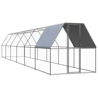 Gossi cotet de exterior pentru pasari, 2x12x2 m, otel zincat