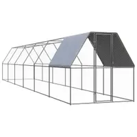 Gossi cotet de exterior pentru pasari, 2x12x2 m, otel zincat