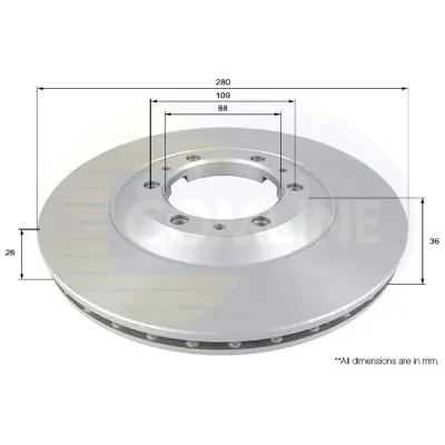 Disc frana COMLINE ADC0705V