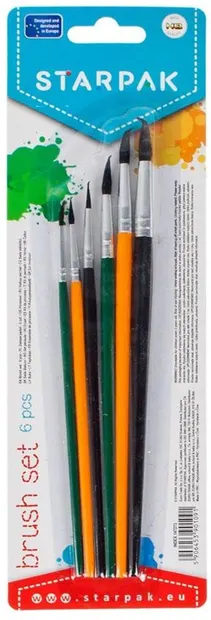 Set de pensule din păr natural Starpak - 6 buc