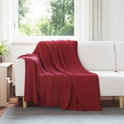 vidaXL Pături de aruncat 24 buc. Roșu Bordeaux 200 x 150 cm 10.08 kg