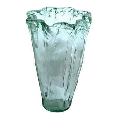 Vază albastră din sticlă reciclată (înălțime 30 cm) Pandora – Ego Dekor