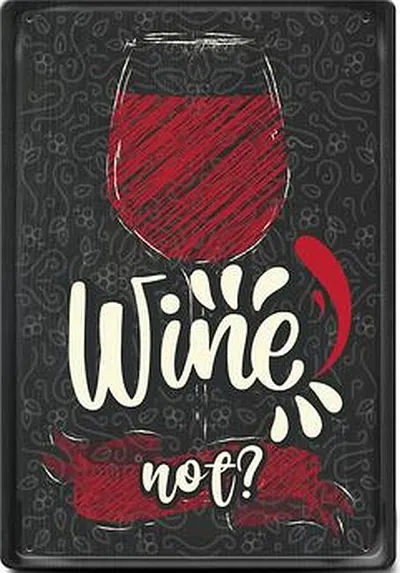 Placă metalică Simetro - Wine Not