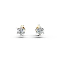 Cercei din aur galben cu diamante de 0.38ct