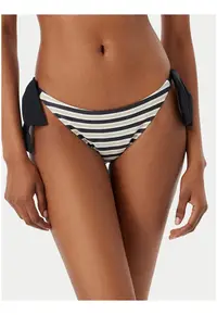 Slip de bikini pentru femei - dungi - bej - poliamida/elastan/poliester - Alb/Bej/Albastru