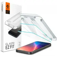 Folie de protectie Ecran Spigen GlastR EZ FIT pentru Google Pixel 9a, Sticla Securizata, Full Glue, Set 2 bucati AGL08938