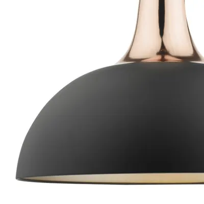 Lampa suspendata Toronto Pendant Matt Black & Copper