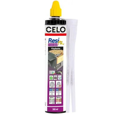CELO Injection mortar ResiFIX VY ECO, 300ml, 2 nozzles